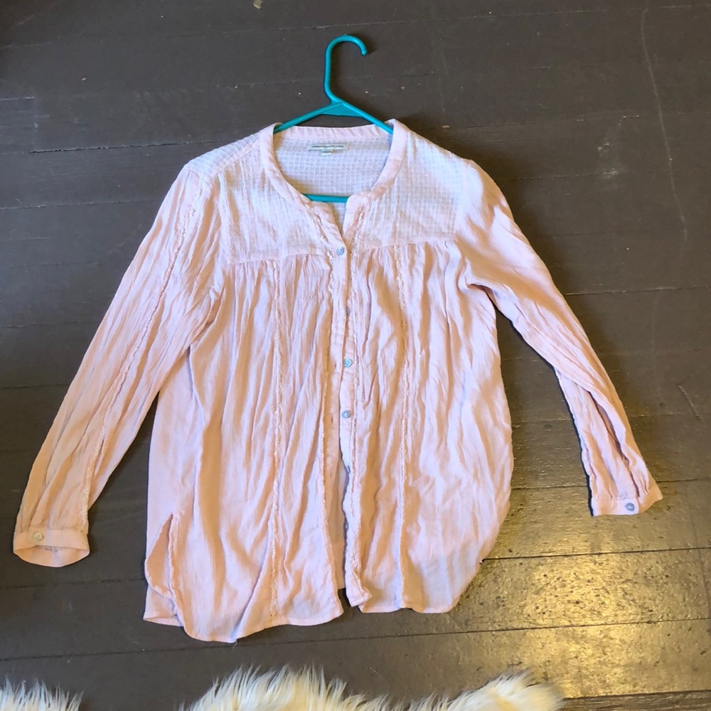 Baby pink button up
